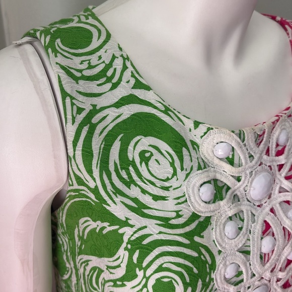 Lilly Pulitzer Jubilee Flam Alma Shift Dress Pink Green size 8 - Picture 4 of 13